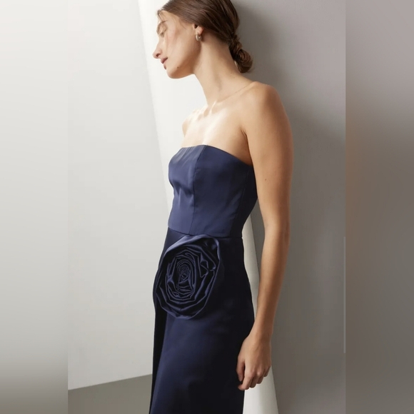 Ronny Kobo Collection Navy Strapless Dress - Picture 3 of 9